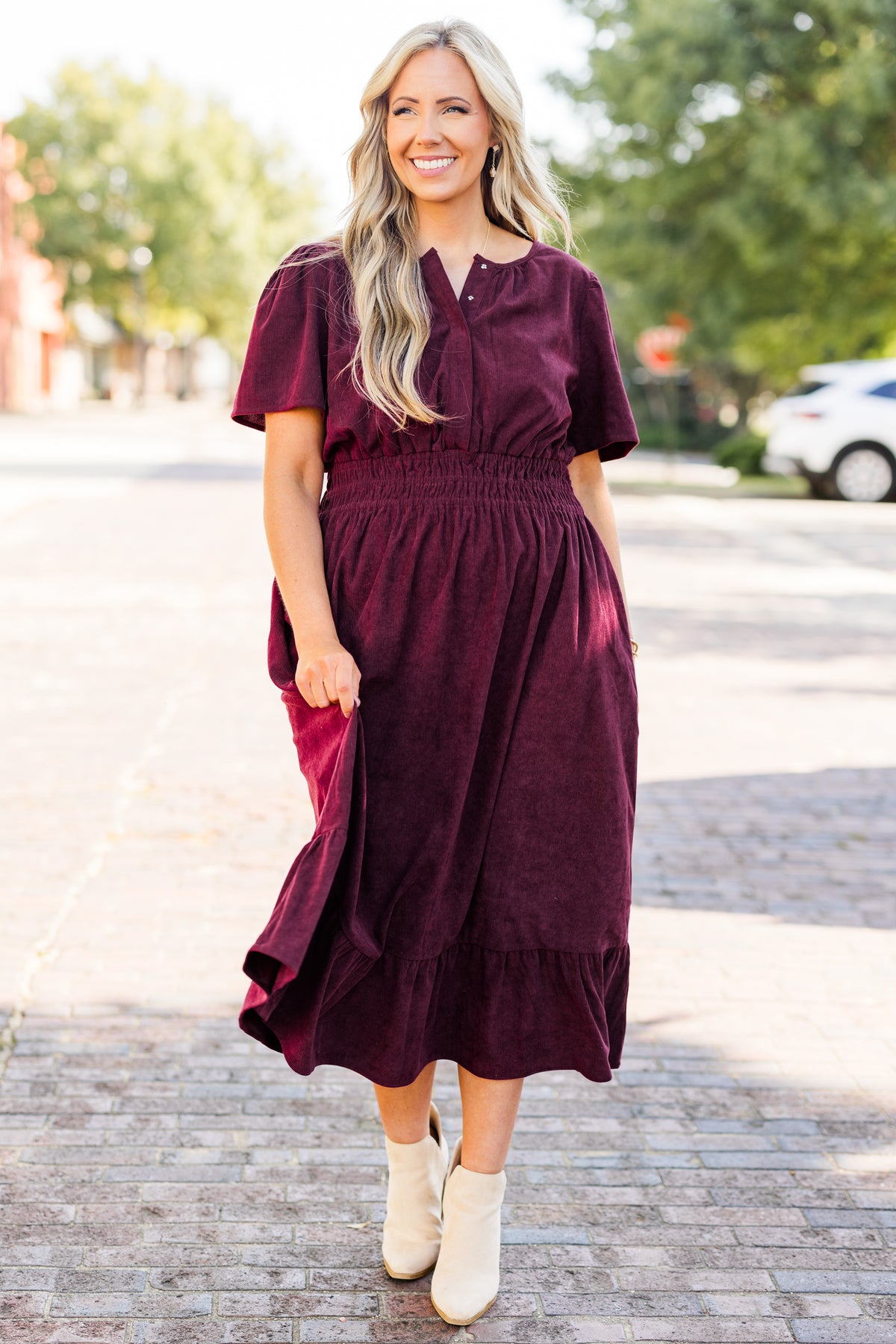 Lost In Time Dress, Plum – Chic Soul