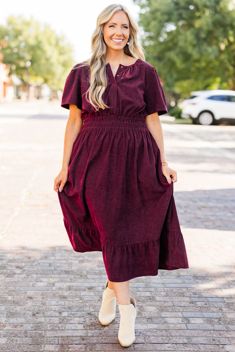 Lost In Time Dress, Plum – Chic Soul