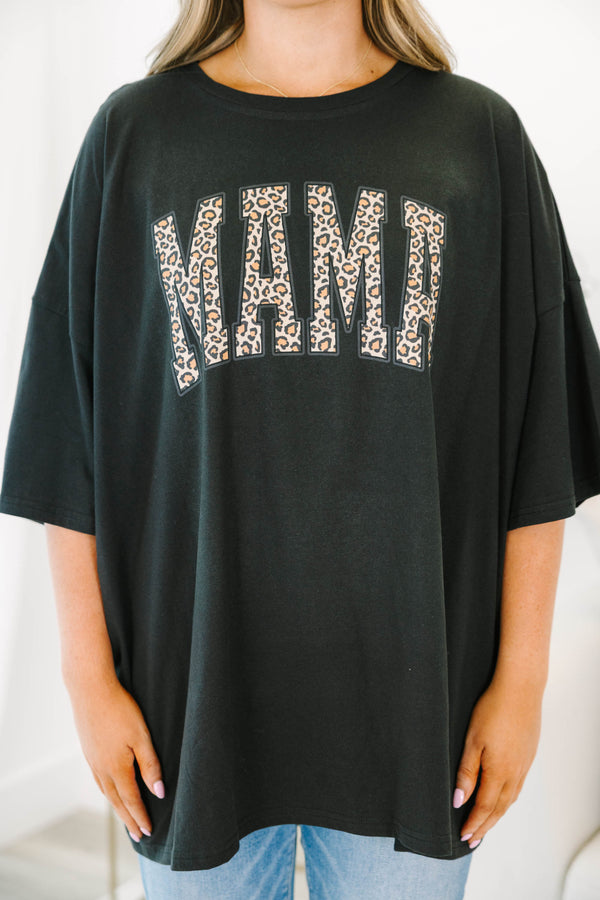 Chic Soul plus size clothing, black short sleeve graphic tee with the words 