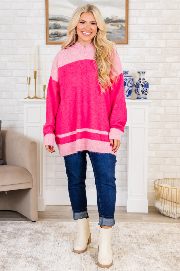 Let Me Talk Sweater, Pink