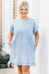 Life of The Tailgate Dress, Light Blue – Chic Soul