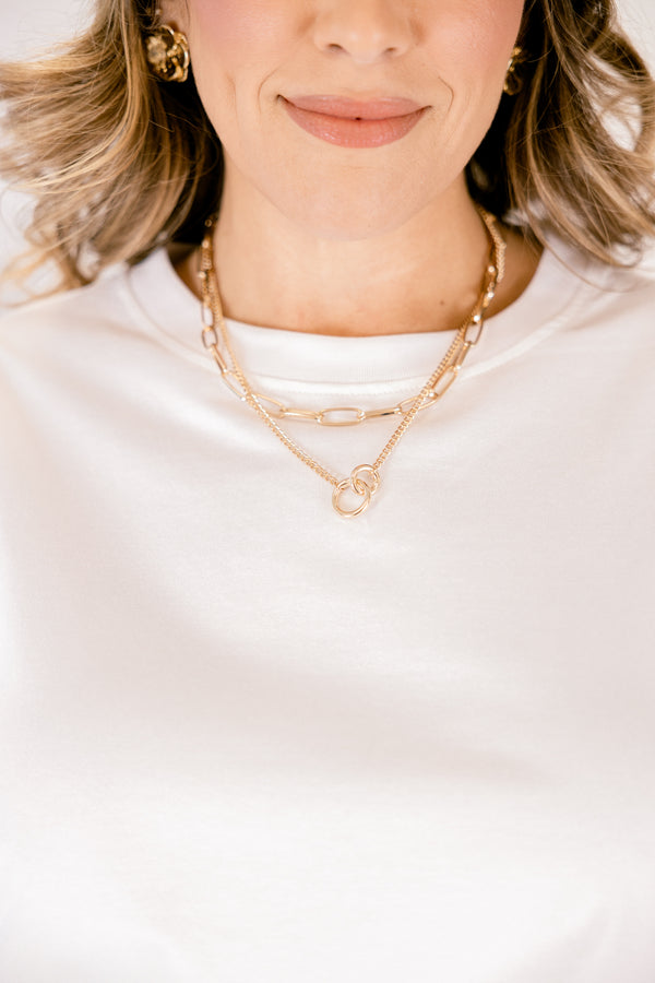 Chic Soul plus size clothing, gold layered necklace set 