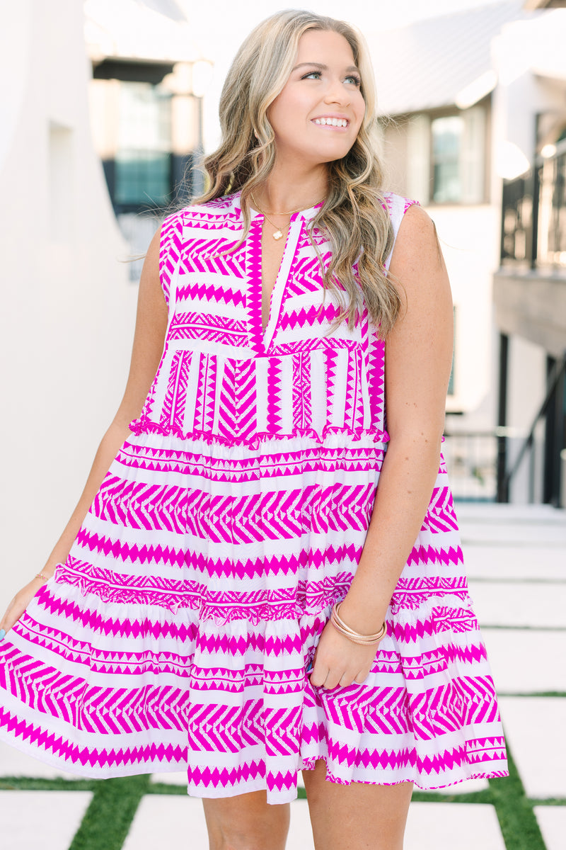 aztec dress pink Women's Limitless Time Dress, Pink