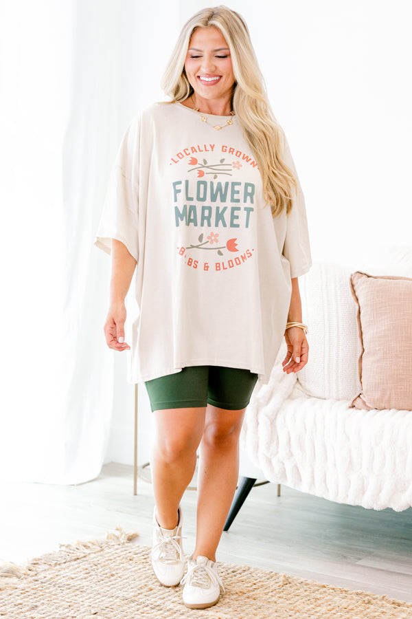 Chic Soul plus size clothing, army green biker shorts with a thick waistband 