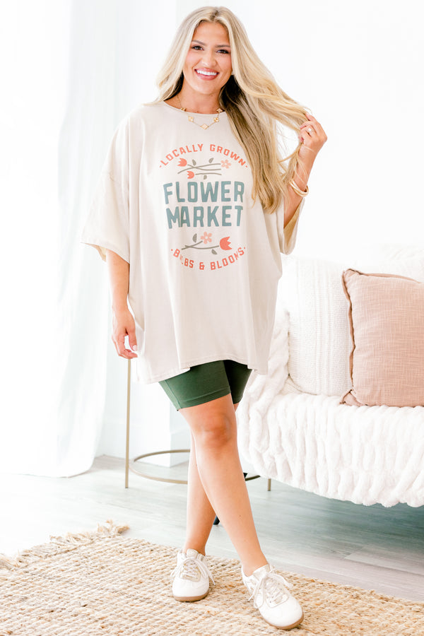 Chic Soul plus size clothing, army green biker shorts with a thick waistband 