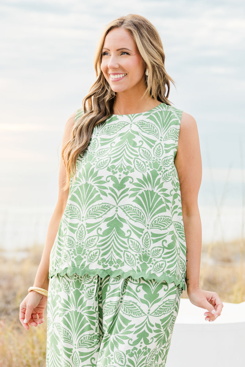 Women's Look and Feel Good Top, Green | Size: 3X by Chic Soul