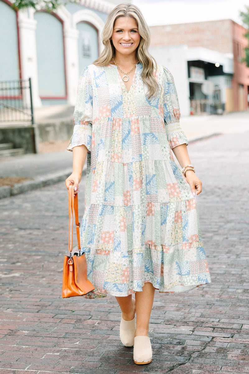 multi colored midi dress Look At You Dress, – Chic Soul Cotton_Duster_coat Printed Midi DressDeep V Short Beaded A-Line Homecoming Color:Pic Royal Blue