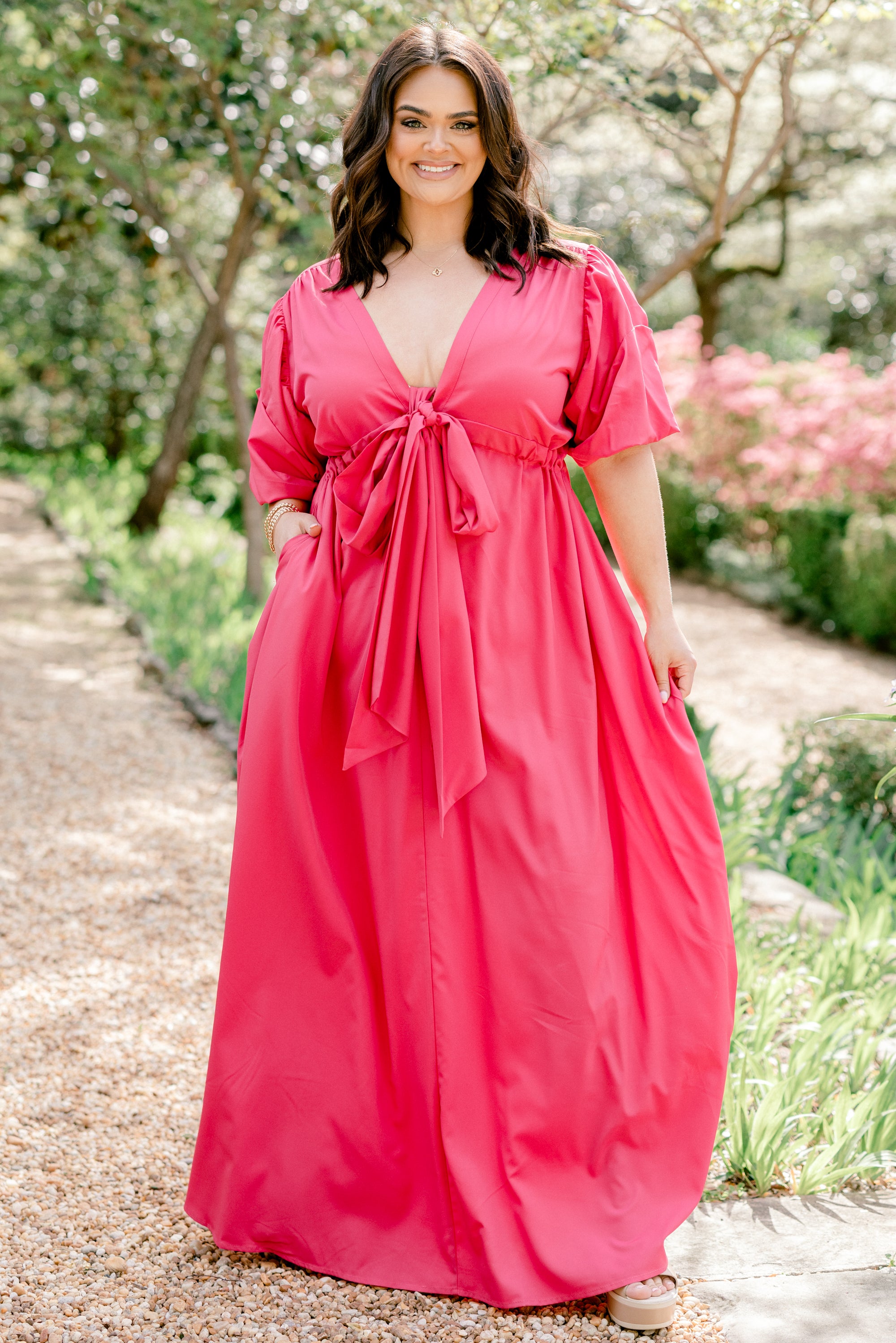 Looking At Me Maxi Dress, Fuchsia – Chic Soul