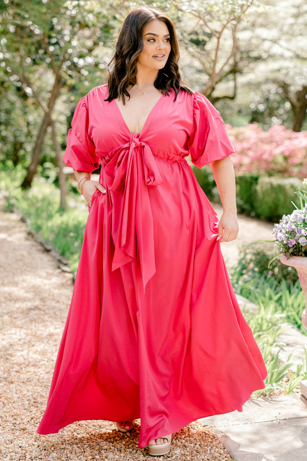 Looking At Me Maxi Dress, Fuchsia Chic Soul Looking At Me Maxi Dress, Fuchsia Chic Soul