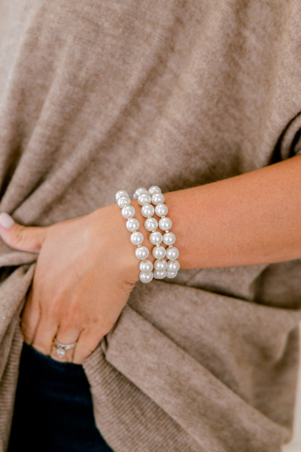 Chic Soul plus size clothing, pearl bracelet  stack 