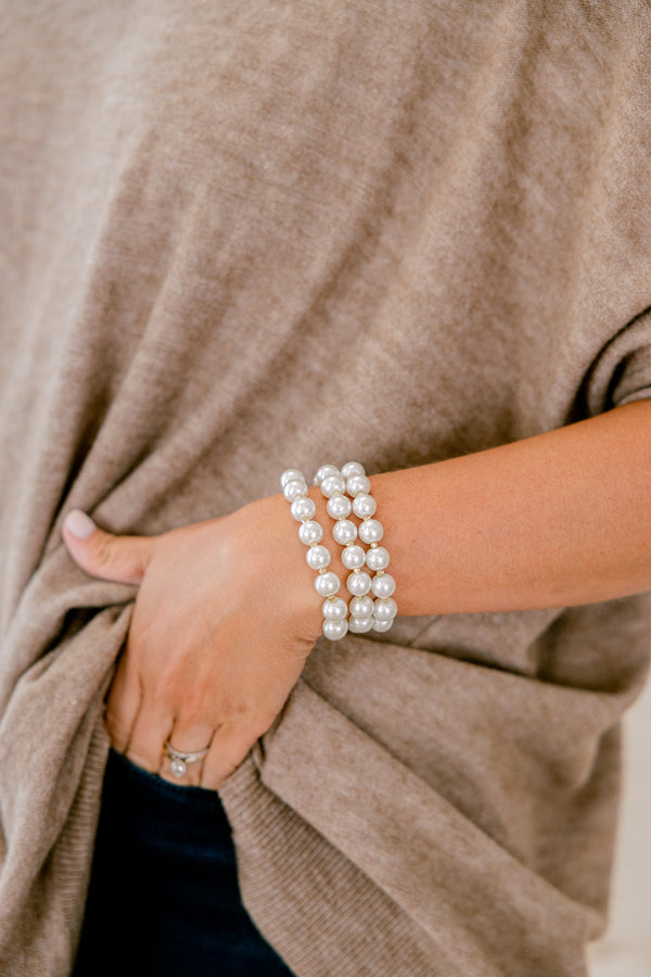 Chic Soul plus size clothing, pearl bracelet  stack 