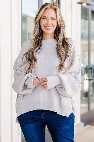 Cold Mornings Sweater, Gray – Chic Soul
