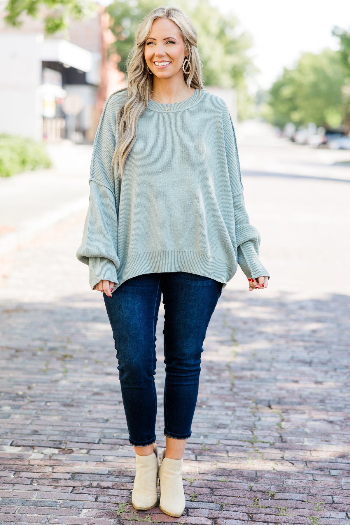 Magically Perfect Sweater, Sage – Chic Soul