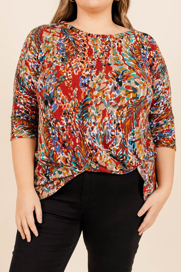 Make It Quick Tunic, Marsala