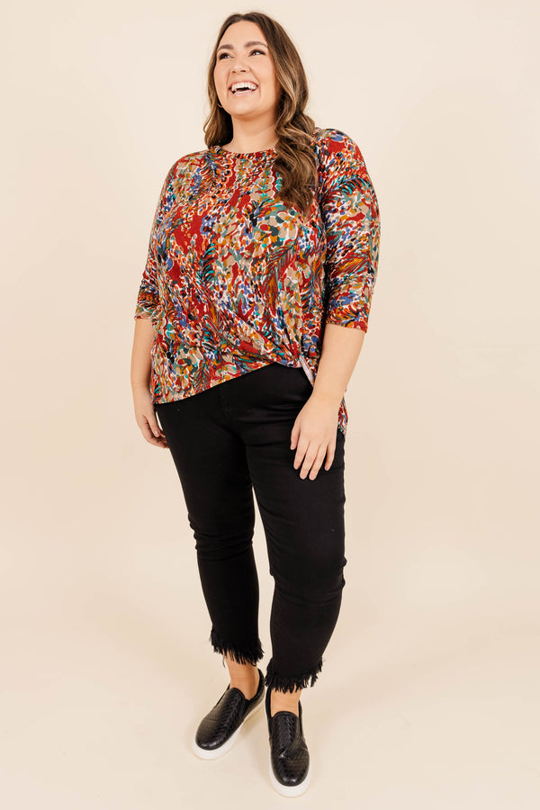 Make It Quick Tunic, Marsala