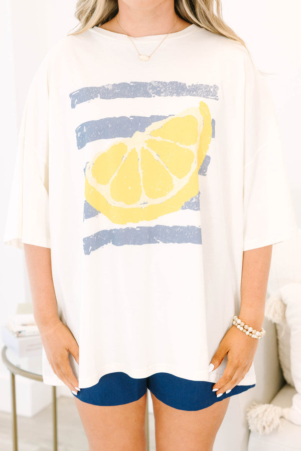 Make Lemonade Boyfriend Tee, Ivory