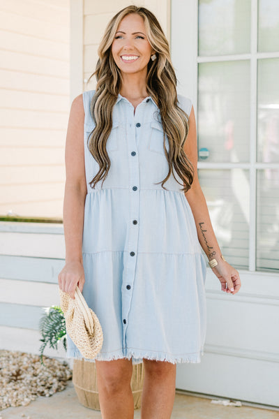 Women's May Me Dress, Blue | Size: XL by Chic Soul Women's May Me Dress, Blue | Size: XL by Chic Soul