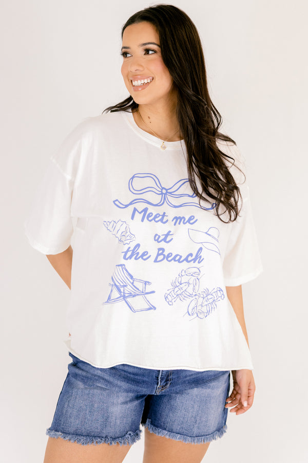 Chic Soul plus size clothing, short sleeve white graphic tee with the saying 