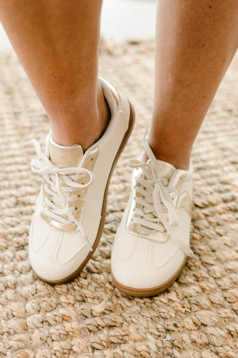 Meet Me In August Sneakers, Gold – Chic Soul display picture 2