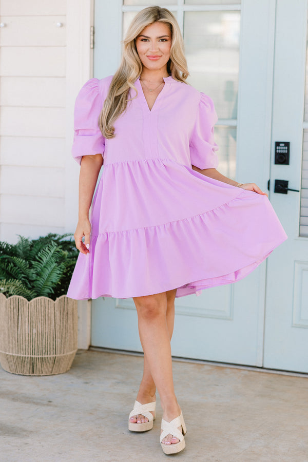 Women's Meet Me In The Middle Dress, Purple