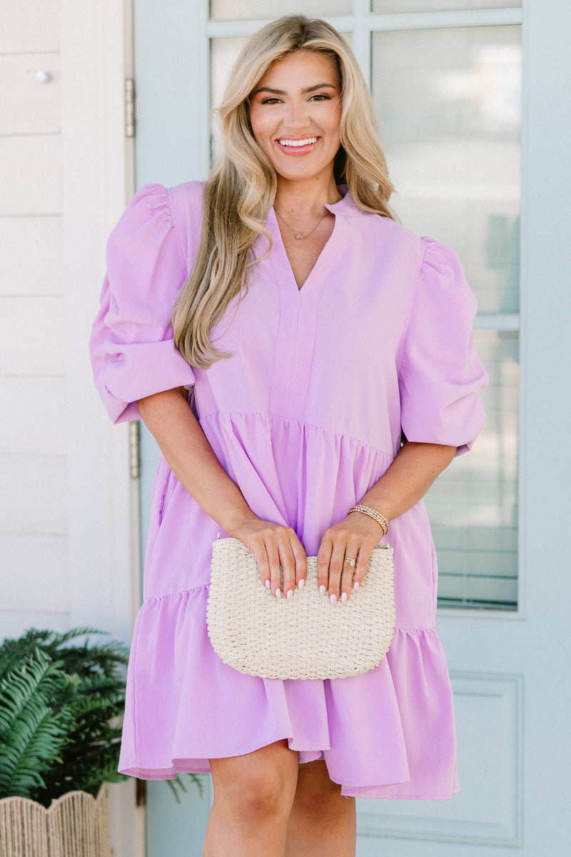short sleeve lavender dress Lavender Dreams Dress Teuta Matoshi