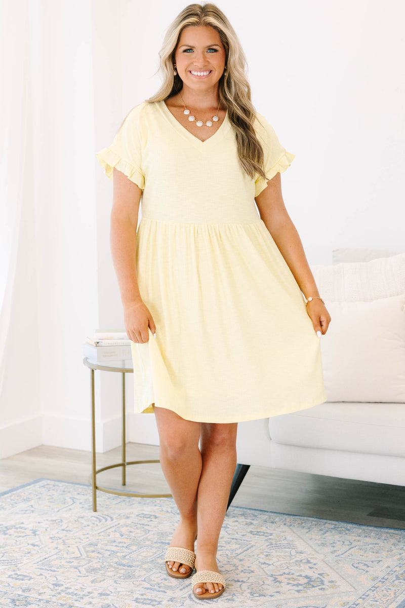 Mend Your Heart Dress, Yellow – Chic Soul