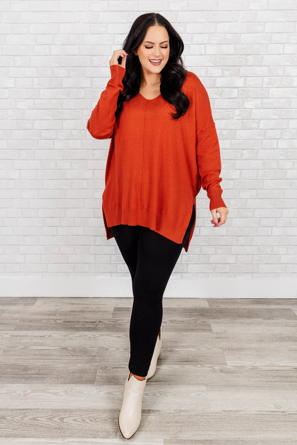 Miss Who I Was Sweater, Copper