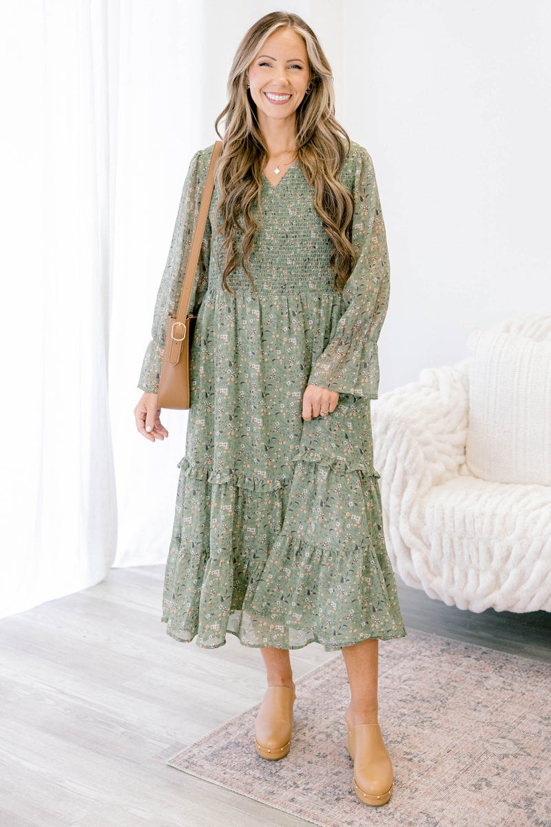 Montana Mornings Dress, Mint Floral  Chic Soul