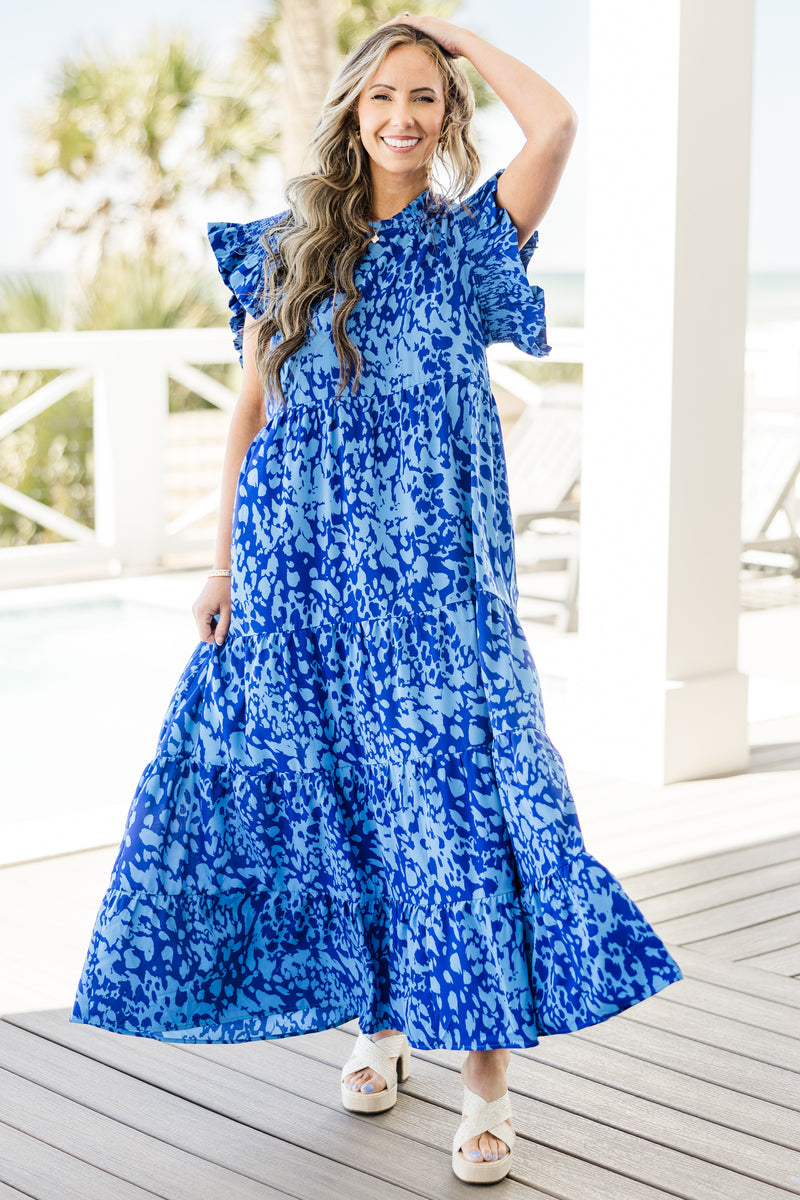 Mossy Meadows Maxi Dress, Cobalt  Chic Soul