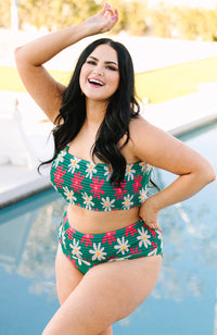 Green store swim top