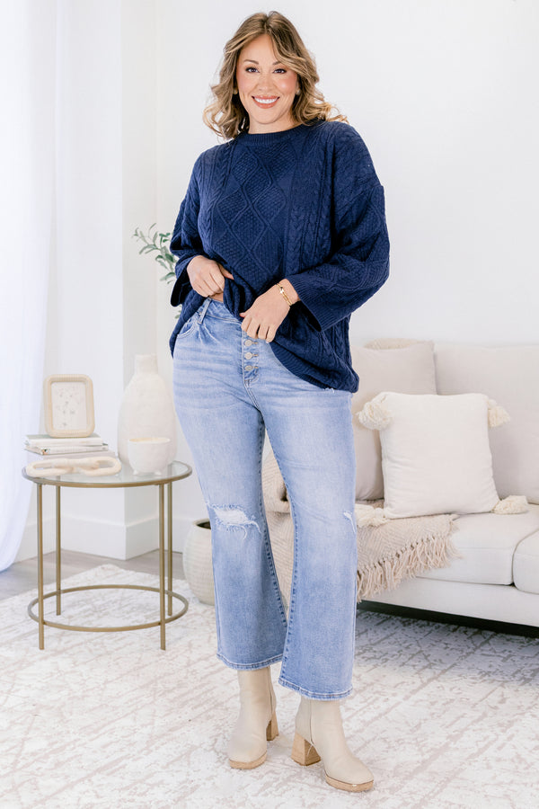 Chic Soul plus size clothing, light wash straight leg jeans with five buttons and distressed rips 