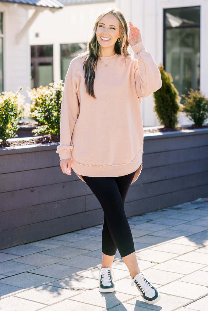 My Life In Pink Tunic, Toasted Almond – Chic Soul