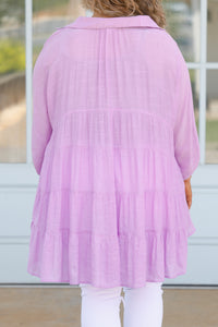 My Treat Tunic Top, Lavender – Chic Soul