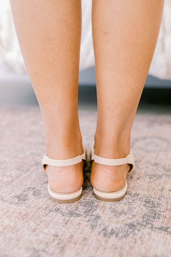 Chic Soul plus size clothing, light tan pointed toe flats with a knot detail on the top