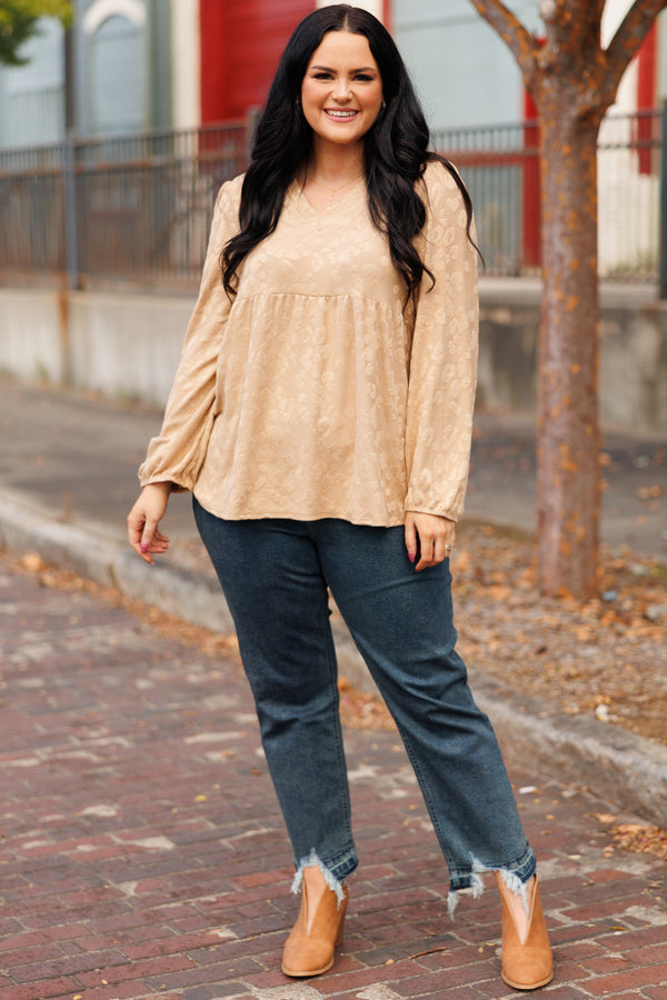 Chic Soul plus size clothing, dark wash denim mom jeans with frayed hemlines