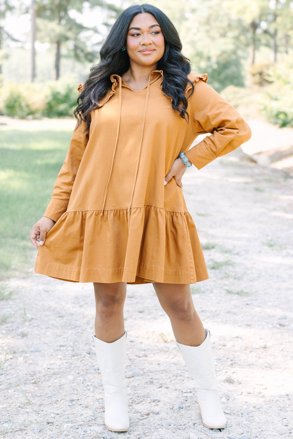 Never Grow Up Dress, Brown