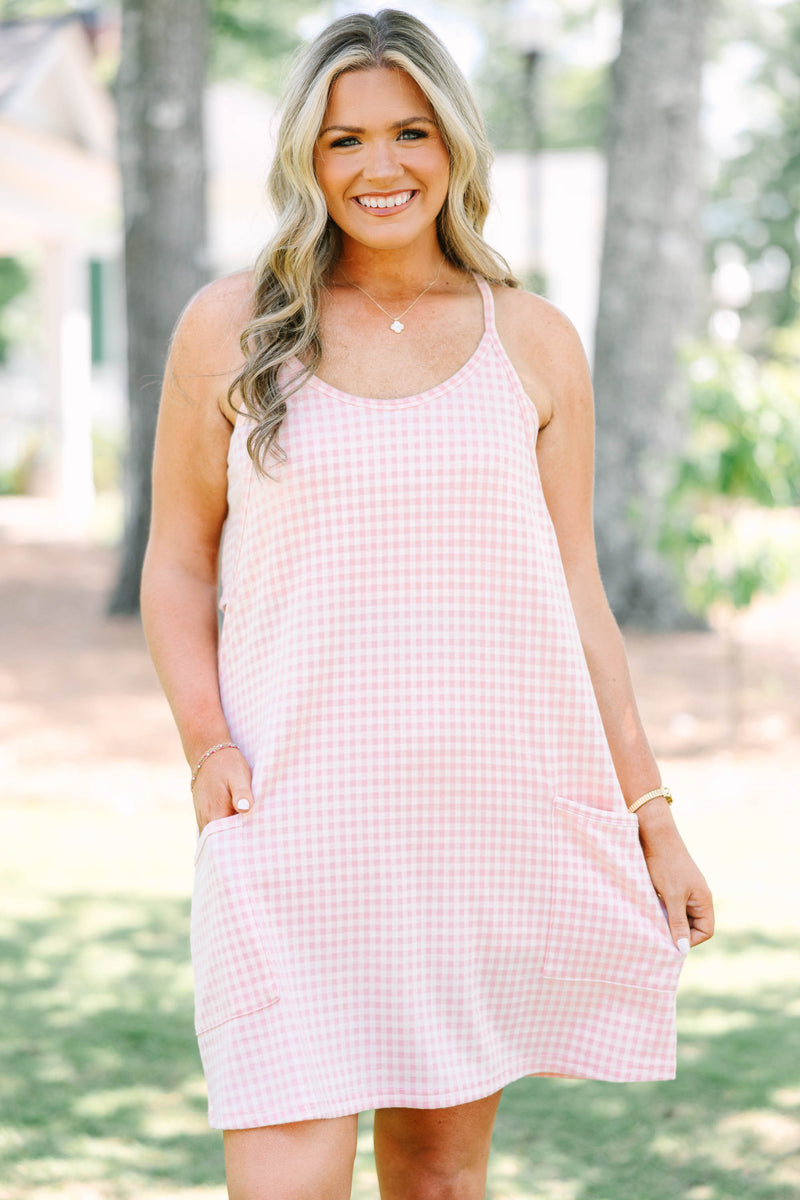 No Doubt About It Dress, Pink Gingham – Chic Soul No Doubt About It Dress, Pink Gingham – Chic Soul