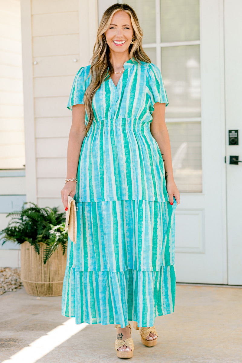 white cotton dress cerulean maxi Women's No Time To Waste Dress, Blue