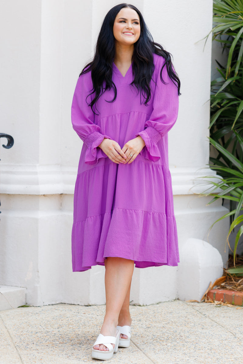 Not Too Much Dress, Purple – Chic Soul