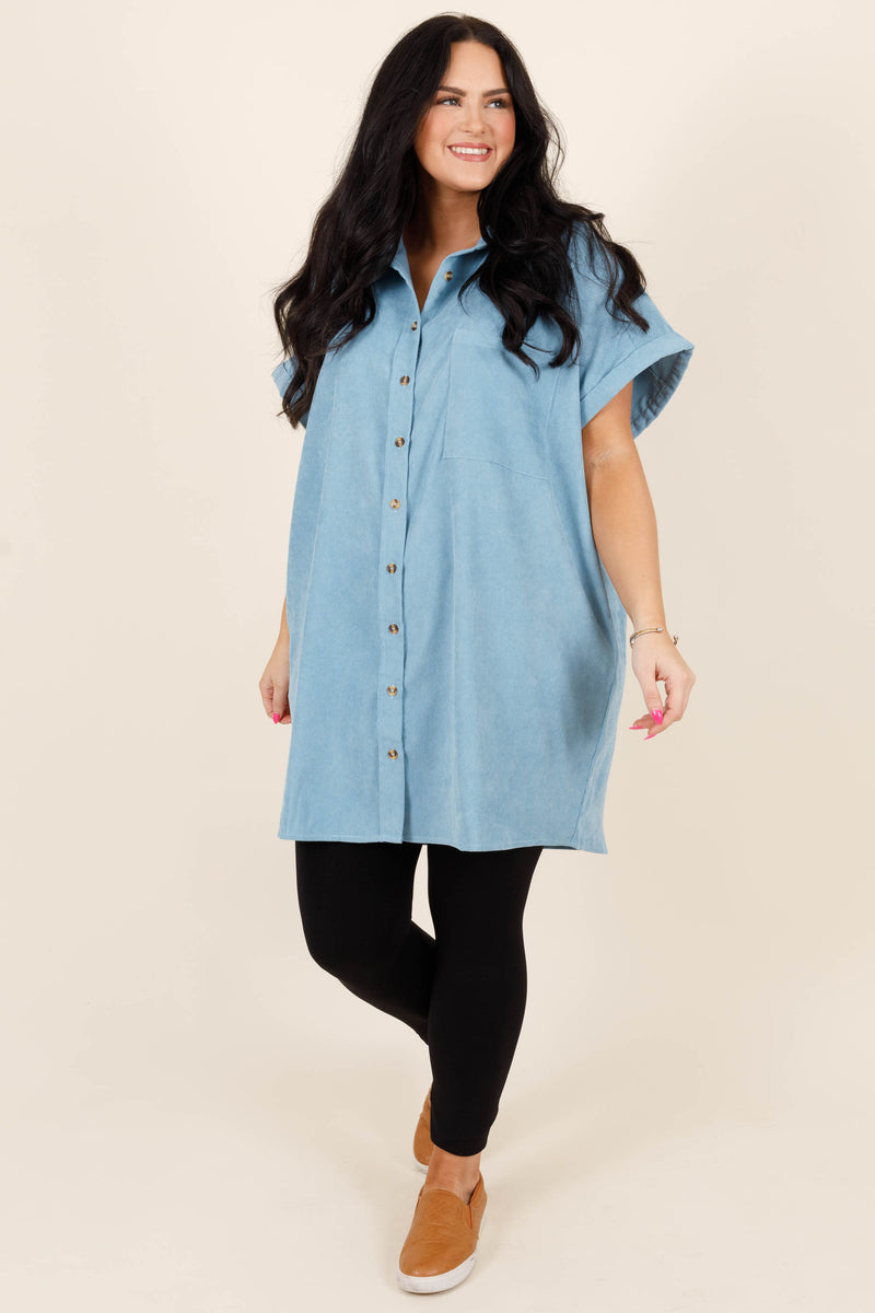Not The Jealous Top, Blue – Chic