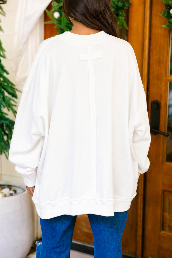Chic Soul plus size clothing, white mock neck pullover with 3 pastel water color nutcrackers on it
