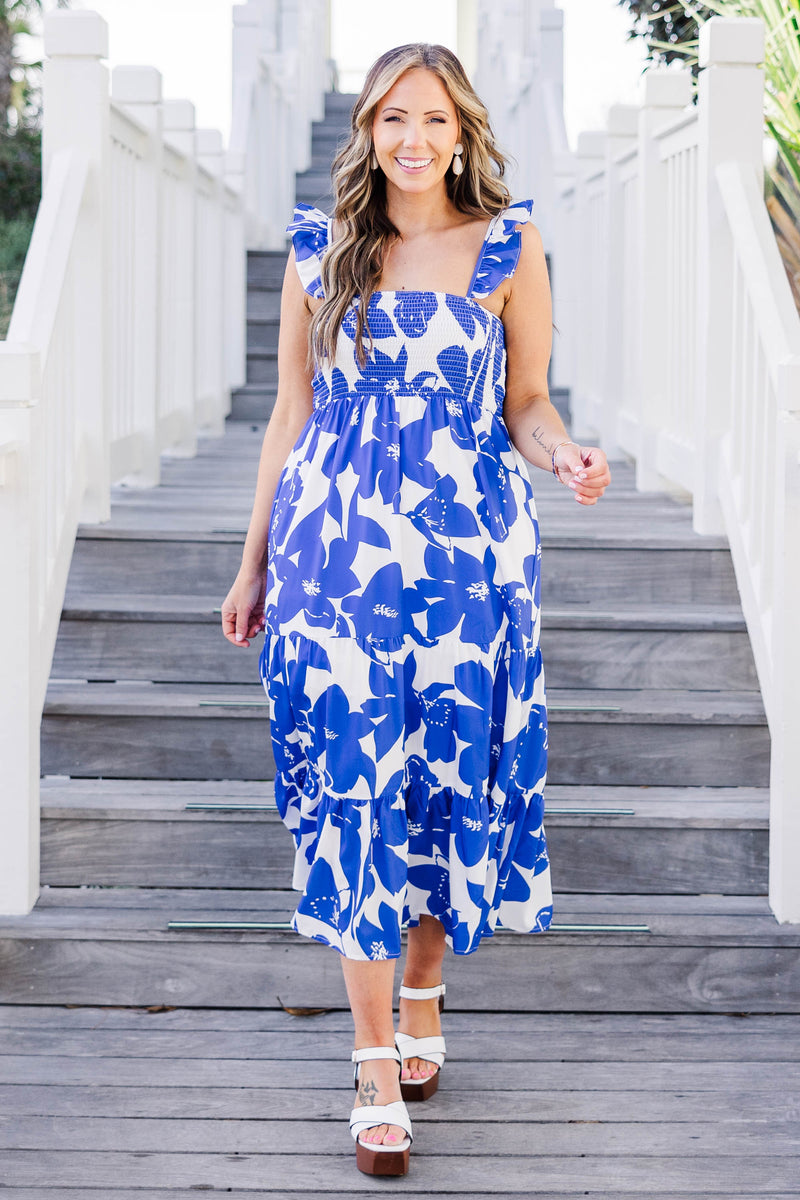 Women's Ode To The Summer Dress, Blue | Size: 1X By Chic Soul Women's Ode To The Summer Dress, Blue | Size: 1X By Chic Soul