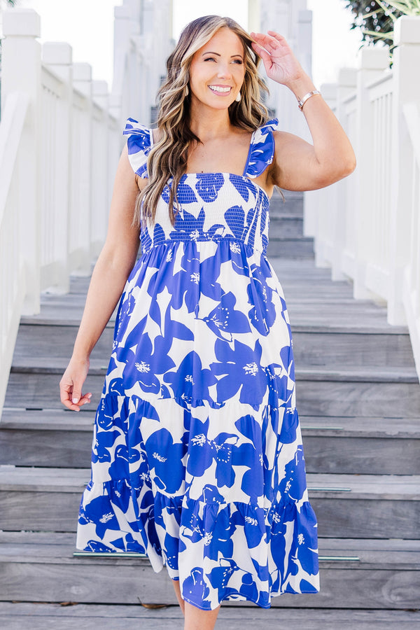 Women's Ode To The Summer Dress, Blue | Size: 1X By Chic Soul Women's Ode To The Summer Dress, Blue | Size: 1X By Chic Soul