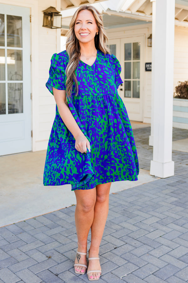 Women's One by One Dress, Green | Size: 1x by Chic Soul Women's One by One Dress, Green | Size: 1x by Chic Soul