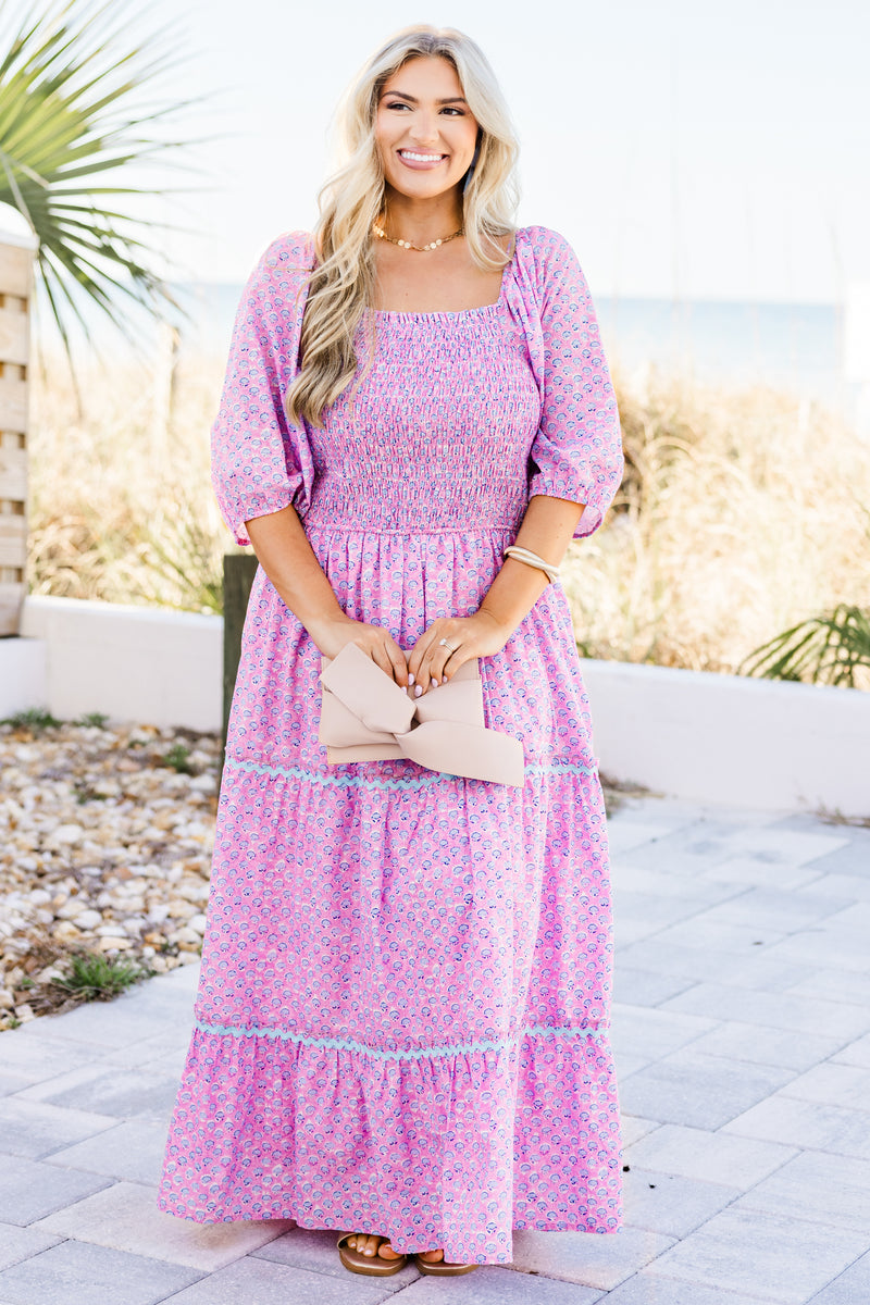 pink ditsy dress Petite Pink Ditsy Floral Puff Sleeve Benita Mini