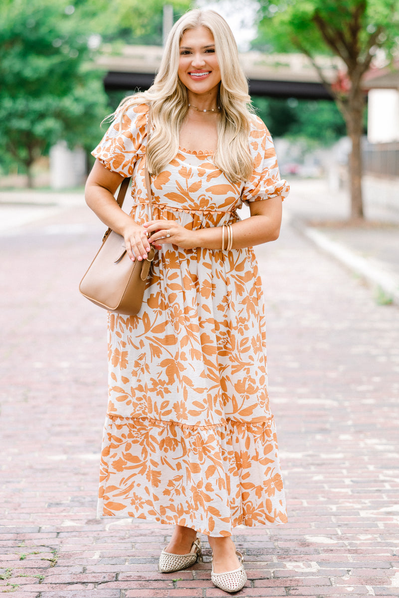 Women's Over You Again Dress, Orange | Size: 1x by Chic Soul Women's Over You Again Dress, Orange | Size: 1x by Chic Soul