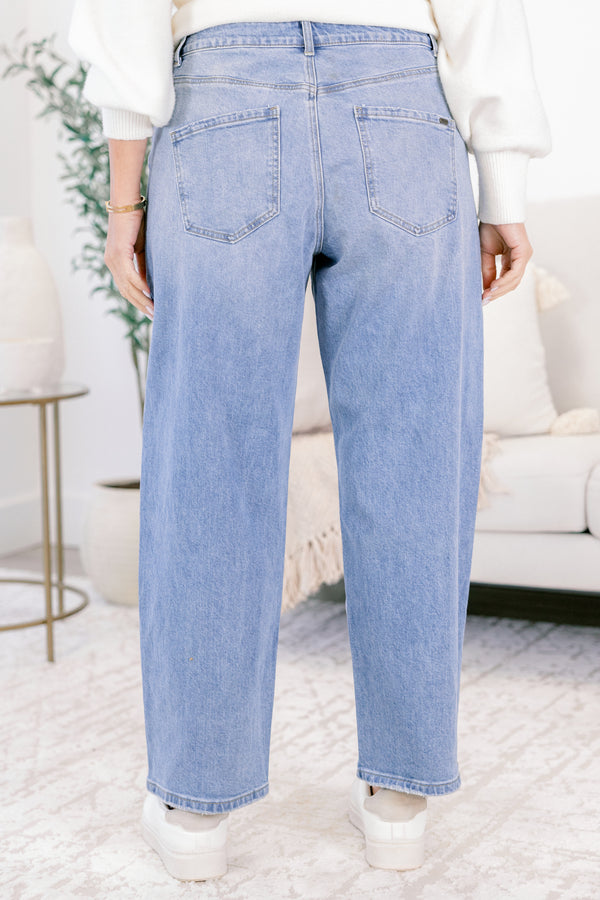 Chic soul plus size clothing, light washed Cuffed jeans with white heart symbols on both pant legs