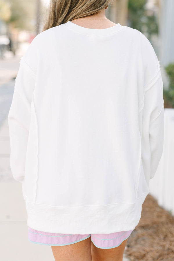 Pastel Coastline Comfy Crew, Ivory