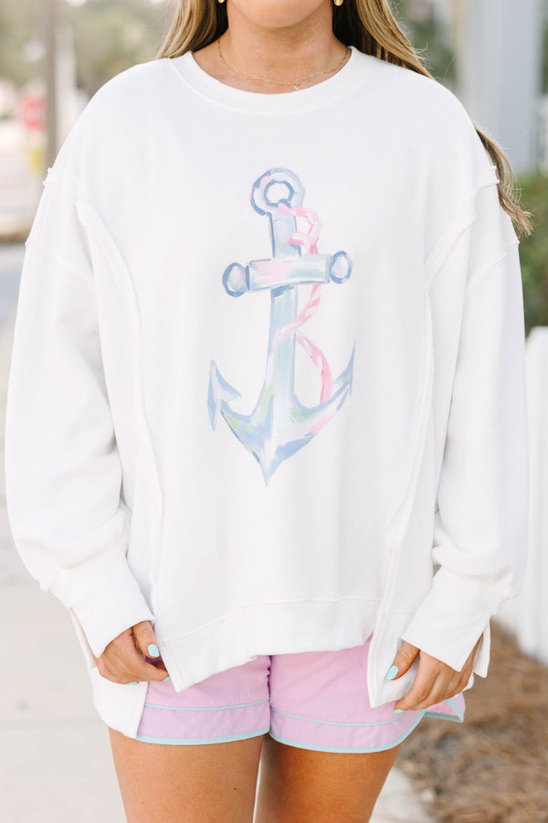 Pastel Coastline Comfy Crew, Ivory