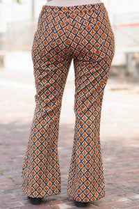 Women's Perfect Strolls Pants, Camel in Brown | Size: 3X by Chic Soul